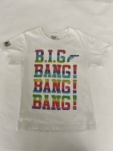 BIGBANG ビッグバン　半袖 Tシャツ L 130 白　キッズ　子ども　子供　グッズ　ホワイト 難あり　中古　送料込み