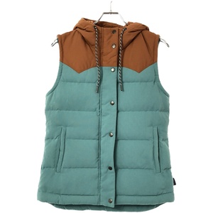 Patagonia パタゴニア Bivy Down Vest フーデッドダウンベスト STY27746 ブルー×ブラウン XS ITT4ED1MJP1W