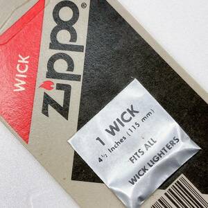 【未開封 / 即決 / 複数個あり】 ZIPPO WICK 1本 4.5インチ 115mm オリジナル ジッポー ウィック オイルライター 替え芯 純正 40511-10