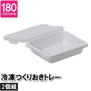 保存容器 10.5×13×3cm 冷凍 冷蔵 180ml 2個組 食洗機 トレー 容器 作り置き おかず つくりおき M5-MGKPJ03335