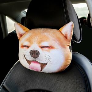 新品未使用品　かわいい車用ヘッドレストカバー　柴犬　dog　クッション