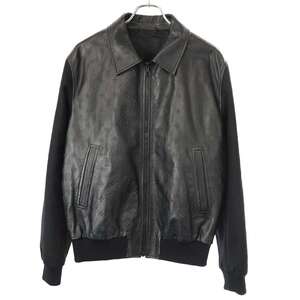 LOUIS VUITTON ルイヴィトン 22SS Monogram Leather Switching Blouson Jacket モノグラムエンボスレザージャケット 46 IT4W4ZAV28TG