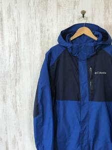 V248☆【マウンテンパーカー】Columbia コロンビア 青 紺 M