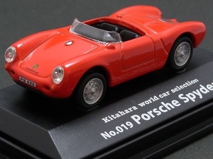 ☆日曜夜☆ルース☆PORSCHE (550A) SPYDER☆019☆KITAHARA WORLD CAR SELECTION VOL.2☆CARARAMA☆HONGWELL☆1/72