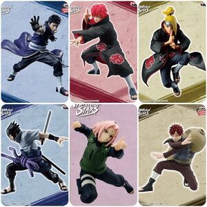 未開封 6種set◇ナルト フィギュア Naruto Shippuden Vibration Stars Figure Obito & Sasori & Deidara & Uchiha Sasuke & Sakura & Gara