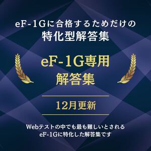 eF-1G 解答集&過去問(Webテスト)