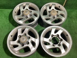 トヨタ純正　ツーリングハイエース純正　15インチアルミホイール 6J ＋30 6H PCD139.7 4本セット　キャップ1個欠品　K3-1　GS