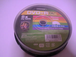 送料無料　　10枚　データ用　HIDISC　8.5GB 　DVD+R DL 　