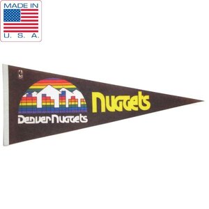 90s USA製 NBA DENVER NUGGETS チームロゴ ペナント デンバー ナゲッツ バスケ ビンテージ 90年代 アメリカ製 D149-71-0013XVW