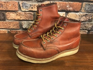 E039 メンズブーツ REDWING 8131 MOC TOE レッドウイング モックトゥ 人気 おしゃれ アメカジ 定番 茶 ブラウン レザー コーデ/ 26.0cm