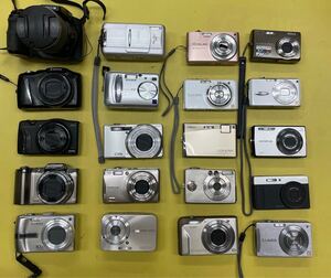 （41）20個 デジタルカメラまとめ売り Canon CASIO Nikon LUMIX OLYMPUS FUJIFILMなど 部品取りジャンク現状品 