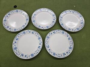 ★売切り★Noritake PROGRESSION CHINA プレート5枚セット ノリタケ プログレッション チャイナ 皿 花柄 中古 No.W3