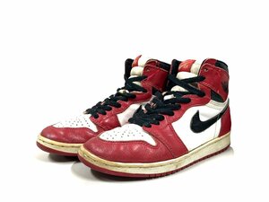 NIKE (ナイキ) AIR JORDAN 1 CHICAGO エア ジョーダン シカゴ スニーカー 94年 復刻 130207-101 US7 25cm ホワイト レッド メンズ/025