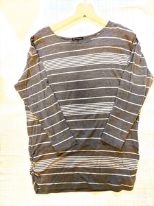 23区　長袖Ｔシャツ 　毛１００％ 薄手でしっとり　44サイズ（L）