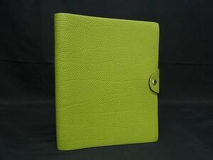 1円 ■美品■ HERMES エルメス ユリスMM トゴ シルバー金具 手帳カバー スケジュール帳 ステーショナリー □G刻印 グリーン系 AZ9817