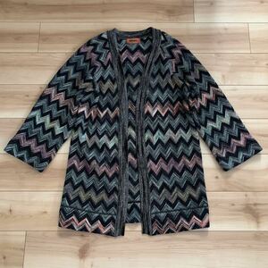 美品♪最高級 オレンジタグMISSONI ミッソーニ ニット コート 40 イタリア製 ニットカーディガン ロングカーディガン