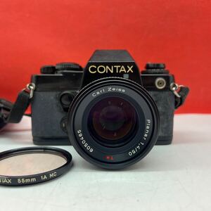 ♪ CONTAX 139 QUARTZ フィルムカメラ 一眼レフカメラ ボディ Carl Zeiss Planar F4 50mm T* AEJ レンズ 通電確認済 ジャンク コンタックス