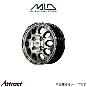 MID マナレイスポーツ ガイアクロス アルミホイール 4本 ミニキャブ ミーブ U67V/U68V(12×4J 4-100 INSET42 ブラックポリッシュ)GAIA X