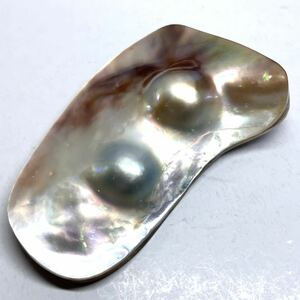 特大！！☆マベパール 127.5ct☆J約63.9×42.1mm ルース 裸石 宝石 ジュエリー jewelry mabe pearl 半円真珠 パール EA0/EA0