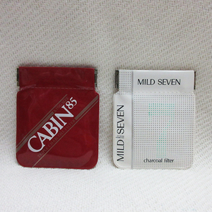 #2 セット■MILD SEVEN・CAVIN ポケット吸いがら入れ 携帯灰皿 ポケット灰皿 マイルドセブン キャビン ヴィンテージ レトロ