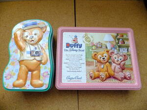 中古 Disney 東京ディズニー シー ダッフィー シェリーメイ TDS Tokyo DisneySEA 2014年頃 Cape Cod DUFFY お菓子 クッキー の 空缶 空き缶