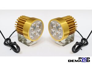 ◇即納◇汎用 金 4連 LED フォグランプ 車外灯 2個セット エリミネーター400 エリミネーター400 LX GPX400R