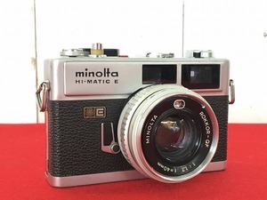 【昭和レトロ/ミノルタ/HI-MATIC E/フイルムカメラ/レンズ/ROKKOR-QF/ｆ=40mm/1:1.7】カメラ写真光学一眼