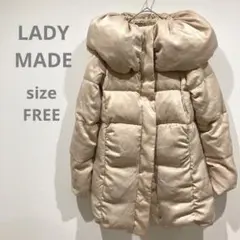 【LADY MADE】アウター ダウンジャケット ピンク ボリューム襟 F