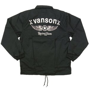 送料無料 バンソン コーチ ジャケット 3L (XXL) NVSL-2207 黒 vanson ヴァンソン バイカー ライダー バイク アメカジ メンズ ロゴ 新品 MCF