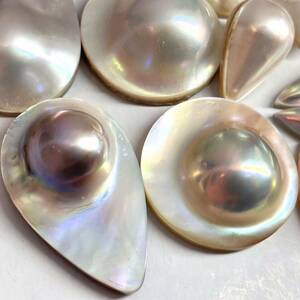 ●マベパール11点おまとめ●m 約9.6-26.6mm 40g/200ct pearl パール 半円真珠 ジュエリー jewelry 裸石 宝石