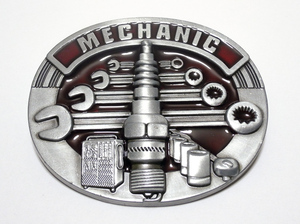 【ベルトバックル】MECHANIC★メカニック★スパナ★整備士★修理工★機械工★自動車★工場★ツール★工具★ガレージ