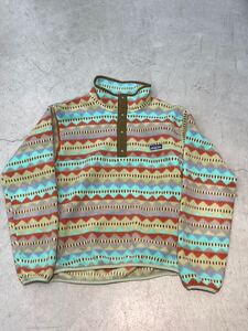 希少 USA製 90s Patagonia パタゴニア Synchilla Snap-T シンチラ スナップ T ネイティブ フリース ジャケット 25200 S1ビンテージ S 1217O