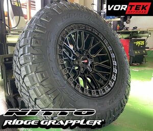 新品 VORTEK VRT608 17x9 エスカレードタホ サバーバン 17インチマッドタイヤホイールセット NITTO RIDGE GRAPPLER 265/70R17 285/70R17