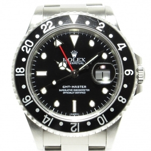 ROLEX(ロレックス) 腕時計 GMTマスター 16700 メンズ SS/13コマ(フルコマ) 黒