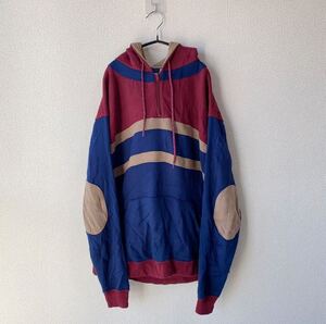 90s APPALACHIAN TRAIL ハーフジップ スウェット パーカー M エルボーパッチ 古着