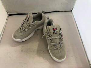 【FILA】フィラ　ディスラプター　メンズスニーカー　グレー　スウェード　27cm　SY02-FXL