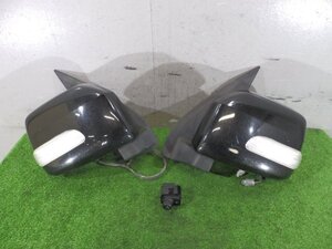 242753 H23年 アトレー(ABA-S321G) 純正 ウインカー付ドアミラー 左右セット 電動格納式 黒(X07) スイッチ付 [3D502]