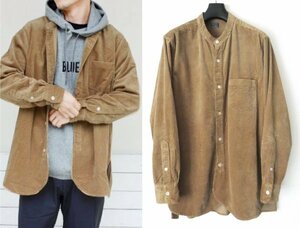 20A/W BLUE BLUE サッカーコーデュロイ スタンドカラーシャツ 3 ブルーブルー BEIGE ノーカラー ベージュ