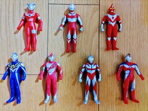 ウルトラヒーロー　ウルトラマン、ウルトラ戦士　ソフビ　フィギュア　７体　円谷プロ