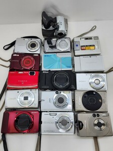 デジタルカメラ　デジカメ　おまとめ　16点 セット　 SONY Nikon Canon CASIO FUJIFILM 京セラ など　動作未確認