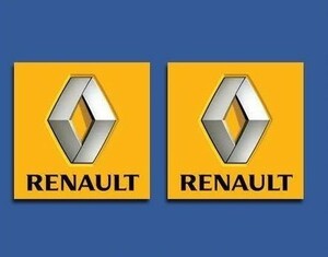 送料無料 海外 ◇ ルノー RENAULT B 50mm 2枚セット ステッカー シール