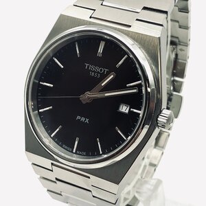 6581＄【訳あり品】TISSOT(ティソ) 腕時計 TISSOT PRX (ピーアールエックス) T1374101105100 クォーツ メンズ ブラック文字盤 【1129】