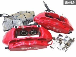 ◆きれい!!◆ アルファロメオ純正 brembo ブレンボ ジュリエッタ 94014 対向 4POT キャリパー フロント 左右 パッド/ホース付 棚