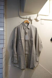 ヘリル　HERILL カシミヤ混　シャツ　未使用　23AW　定価39600円　Cottoncashmere Workshirts　サイズ2　オーバーサイズ