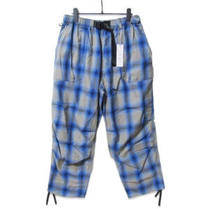 未使用 BAL バル イージーパンツ BAL-2107 PLAID WIDE MOUNTAIN PANT ブルー 1 タグ付き 27108120