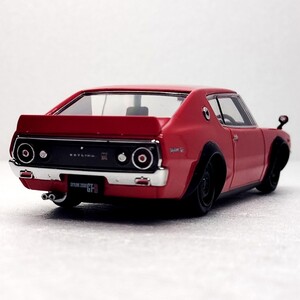 車高調付 1/43 アオシマ 日産 スカイライン 2000 GT-R Nissan Skyline GTR KPGC110 ケンメリ C110 GTX 昭和 名車 旧車 走り屋 1円〜 121602