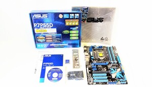 動作確認済・付属品完品★ASUS 「P7P55D」XTREME Design-Hybrid Series ATXマザーボード ／LGA1156 高品質コンデンサ採用 PCパーツ