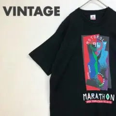 2640 90s シングルステッチ　フルーツオブザルーム　半袖　Tシャツ　黒