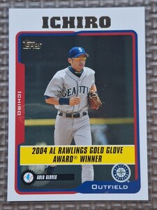 2004 Topps #702 ICHIRO SUZUKI 2004 AL Rawlings Gold Glove Award Winner Seattle Mariners Orix BlueWave