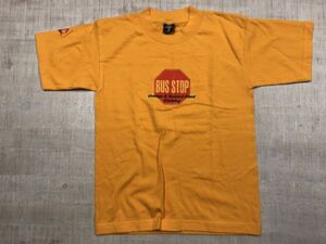 USA製 テンストライク TEN STRIKE アメカジ ストリート 90s 古着 BUS STOP 半袖Tシャツ カットソー メンズ XS 黄色